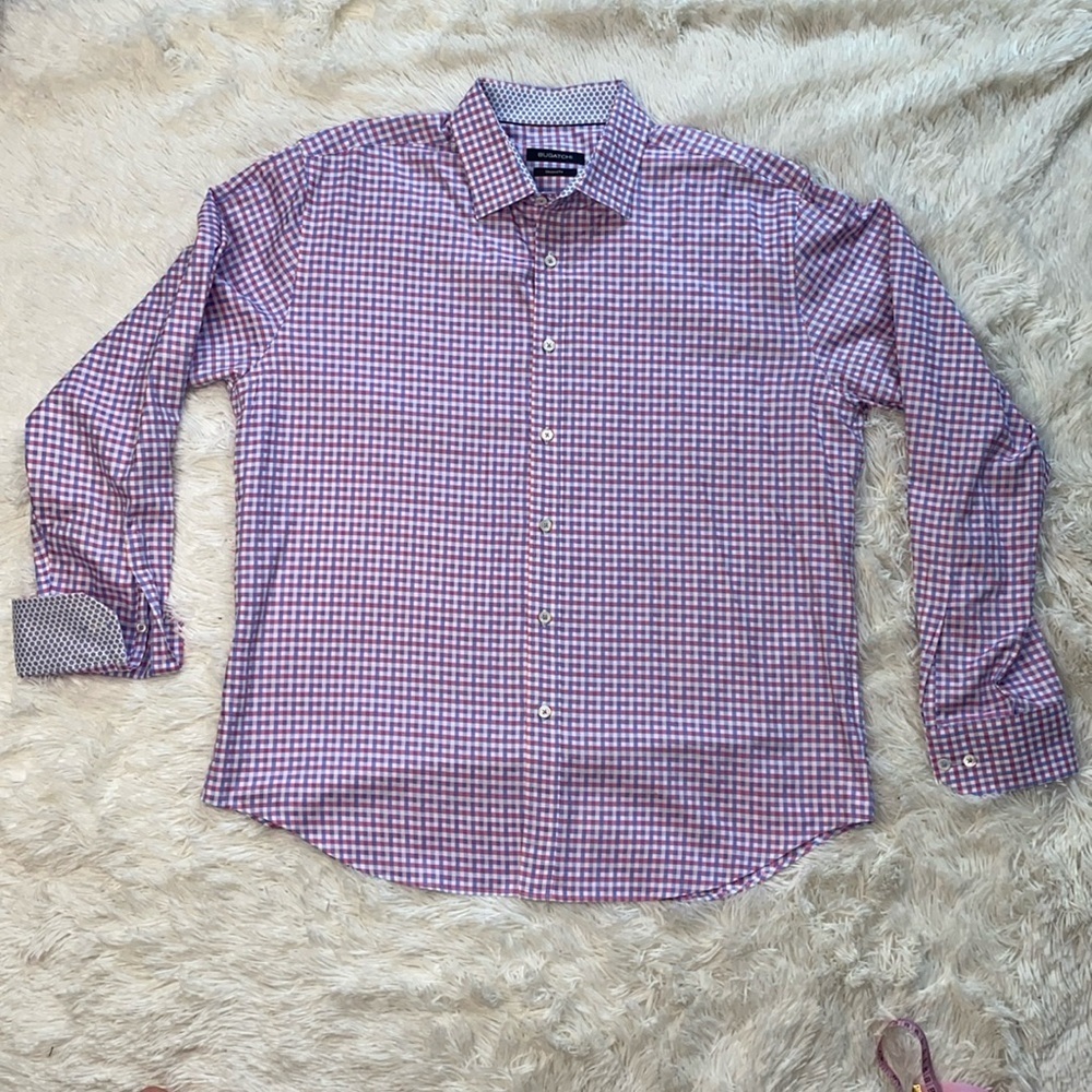 Bugatchi Men's Long Sleeve Shaped‎ Fit Shirt